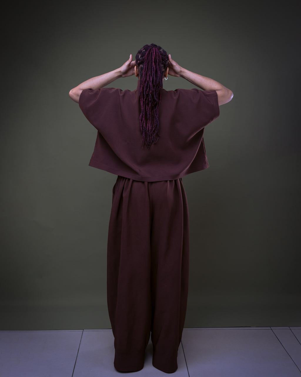 Non-Binary Wide Leg Trouser and Loose Gilet Set