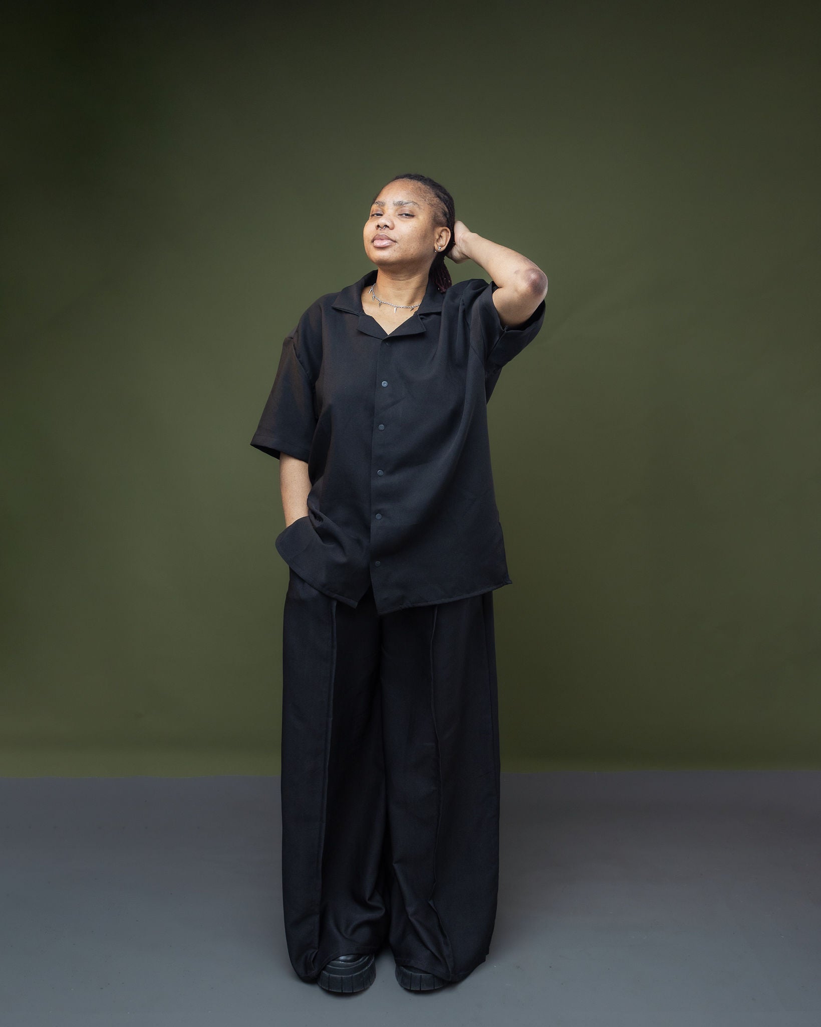 Wide Leg Trouser and T-Shirt Set |Gender Neutral Outfit
