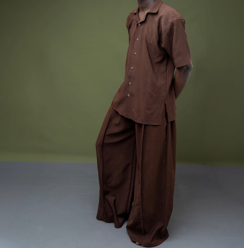Wide Leg Trouser and T-Shirt Set |Gender Neutral Outfit